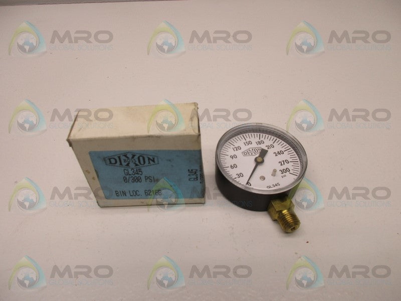 DIXON GL345 PRESSURE GAUGE 0-300 PSI  NSMP