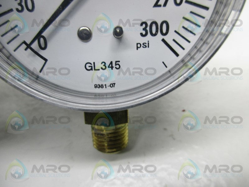 DIXON GL345 PRESSURE GAUGE 0-300 PSI  NSMP