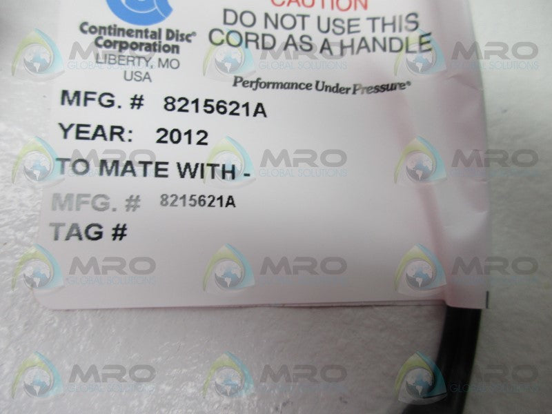 CONTINENTAL DISC 8215621A 316-TEFLON-TEFLON RUPTURE DISK 3"  NSMP