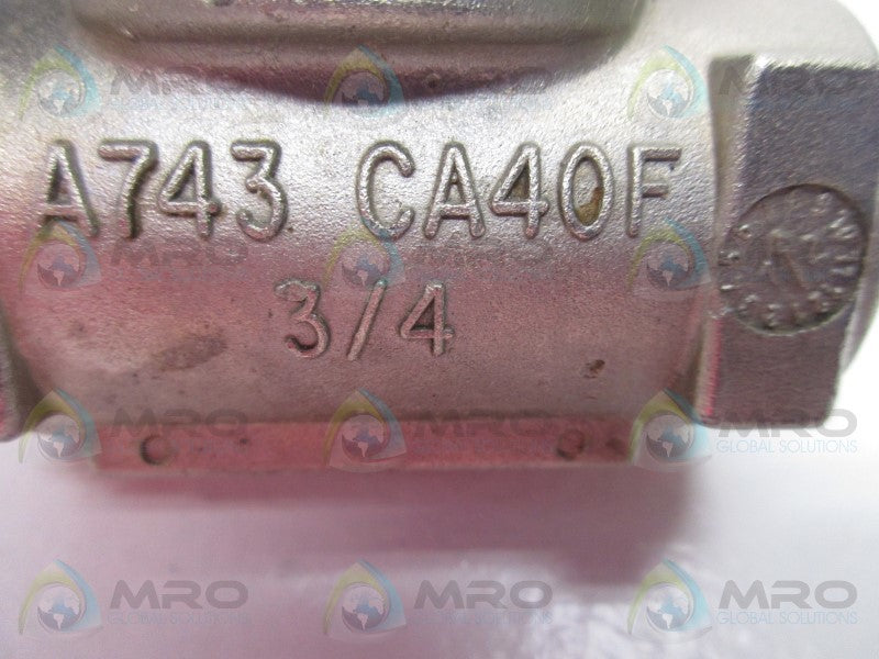 SPIRAX SARCO A743CA40F THERMO DYNAMIC STEAM TRAP 3/4"  NSMP