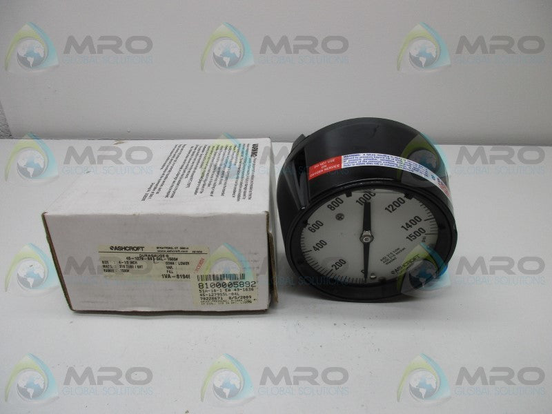 ASHCROFT 451279SS04L15000# PRESSURE DURAGUAGE  NSMP