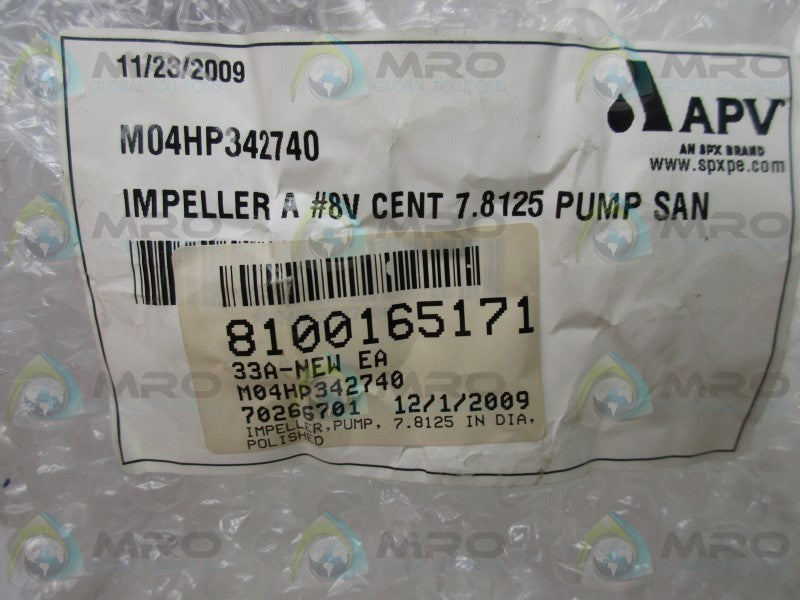 APV M04HP342740 IMPELLER PUMP  NSNP