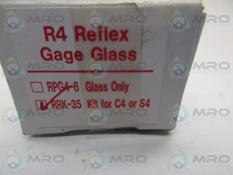 CLARK RELIANCE 4-28405 RRK-35 REFLEX GAGE GLASS  NSMP