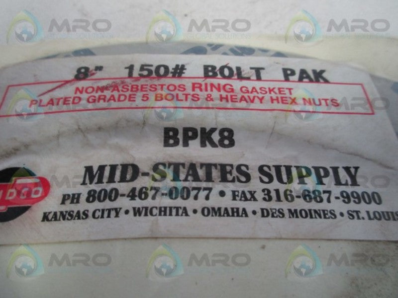 MIDCO BPK8 8" 150# BOLT PAK RING GASKET KIT  NSMP