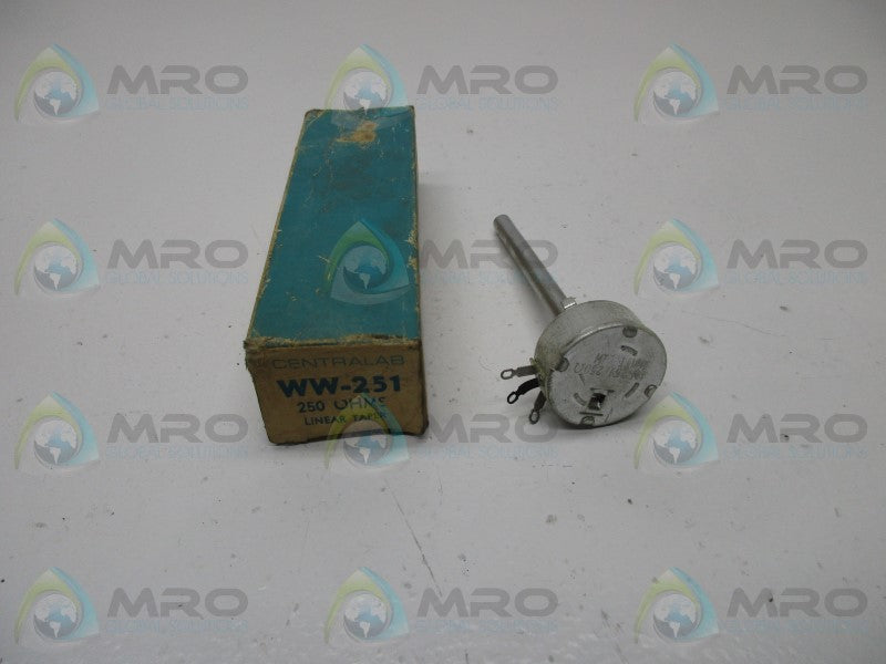CENTRALAB WW-251 WIREWOUND POTENTIOMETER  NSMP