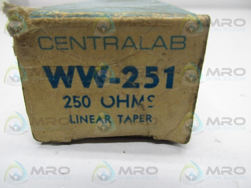 CENTRALAB WW-251 WIREWOUND POTENTIOMETER  NSMP