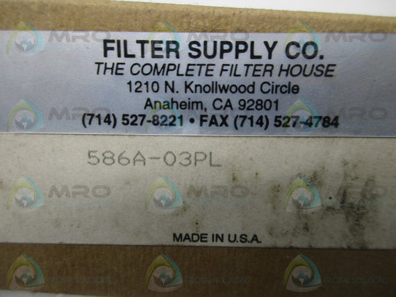 FILTER SUPPLY 586A-03PL FILTER  NSMP