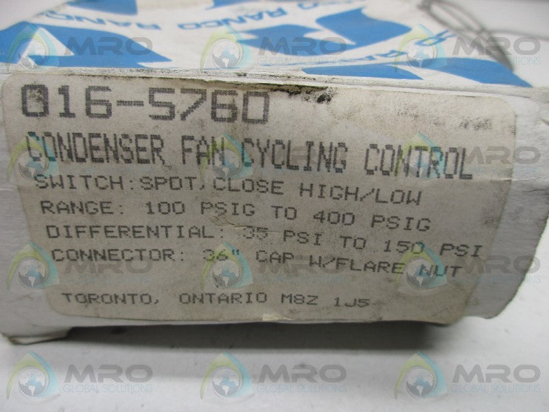 RANCO 016-5760 CONDENSER FAN CYCLING CONTROL  NSMP