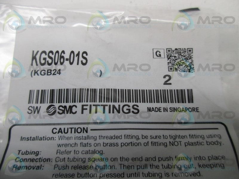 SMC KGS06-01S MALE FITTING (PKG OF 2)  NSMP