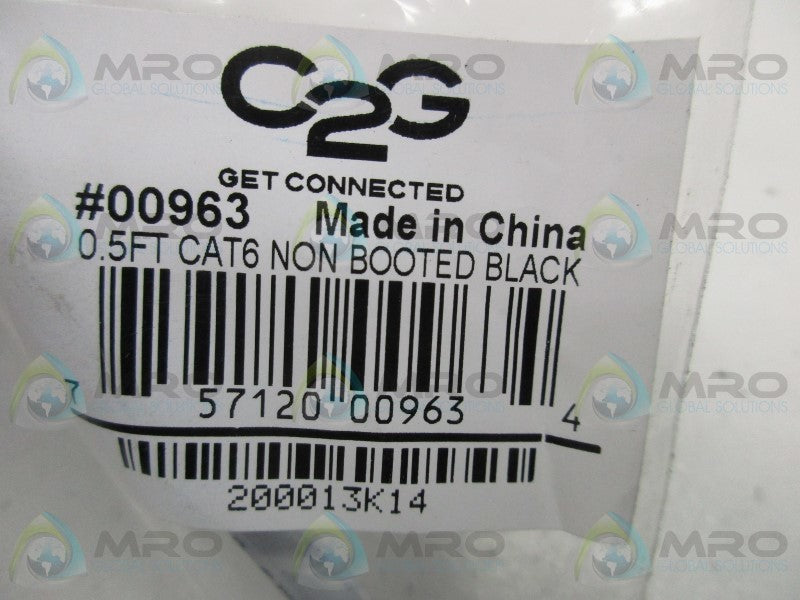 C2G 00963 0.5FT CAT6 NON BOOTED  NSMP