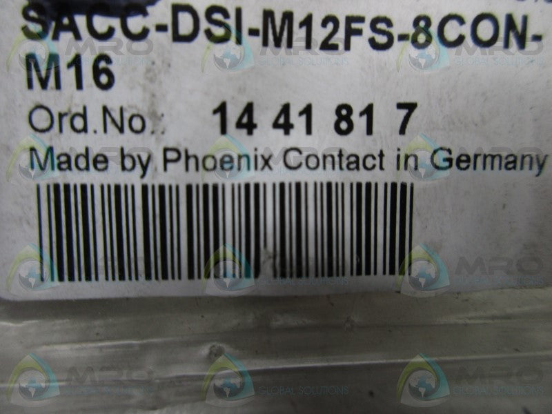 PHOENIX CONTACT SACC-DSI-M12FS-8CON-M16 SENSOR/ACTUATOR FLUSH  NSNP