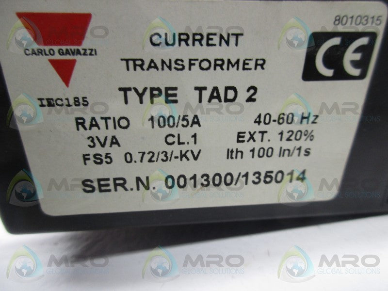 CARLO GAVAZZI TAD2-100/5A CURRENT TRANSFORMER  NSMP