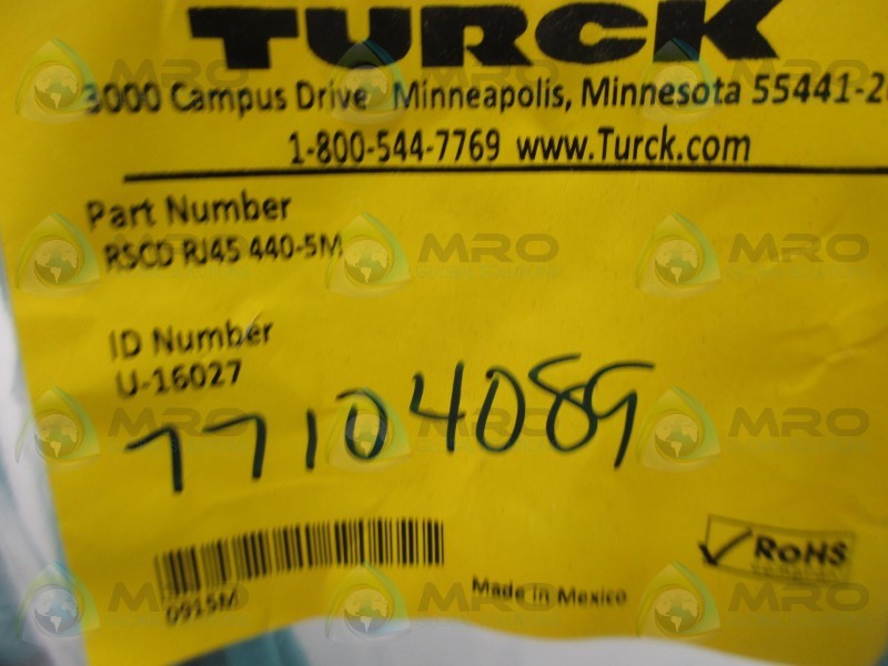 TURCK RSCD-RJ45-440-5M CABLE  NSMP