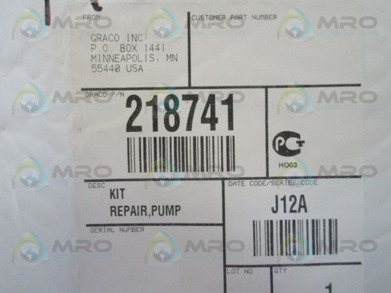 GRACO 218741 REPAIR PUMP KIT  NSMP