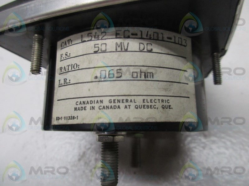 GENERAL ELECTRIC L542EC-1401-103 PANEL METER  NSNP