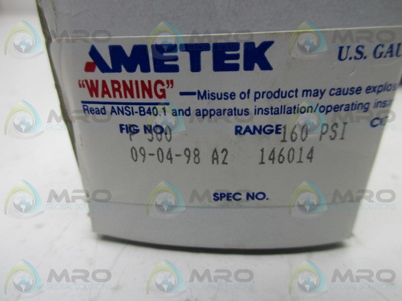 AMETEK 146014 PRESSURE GAUGE 160PSI  NSMP