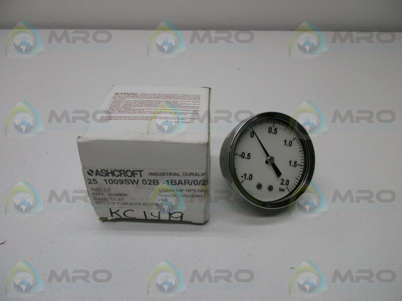 ASHCROFT 25-1009SW-02B PRESSURE GAUGE  NSMP