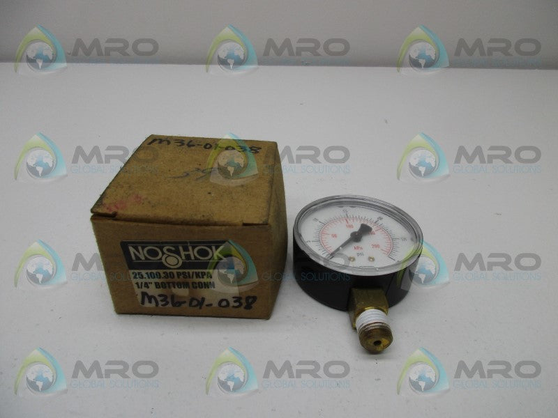 NOSHOK 25.100.30-PSI/KPA PRESSURE GAUGE  NSMP