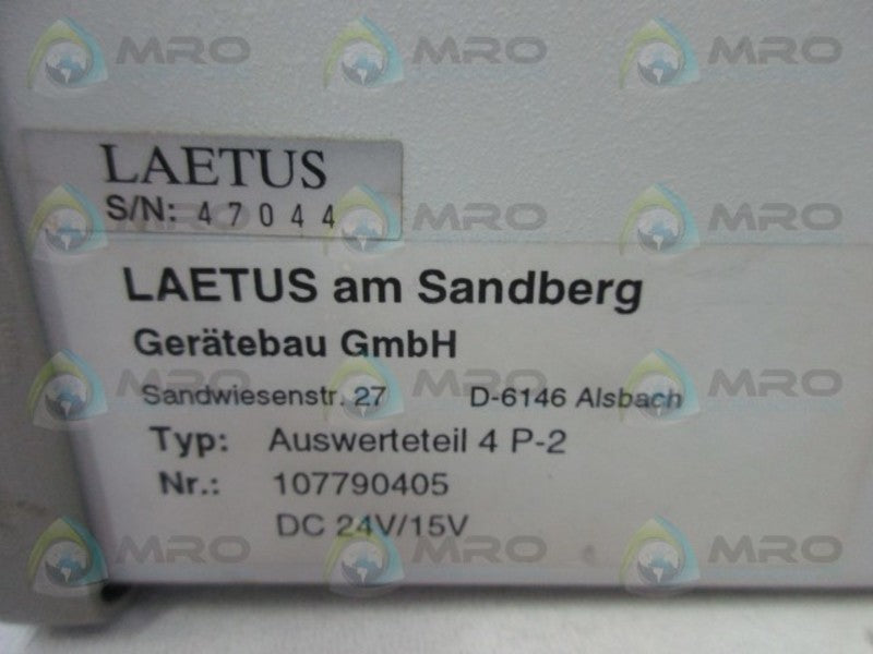 LAETUS AM SANDBERG AUSWERTETEIL 4 P-2 107790405 BAR CODE READER  UNMP