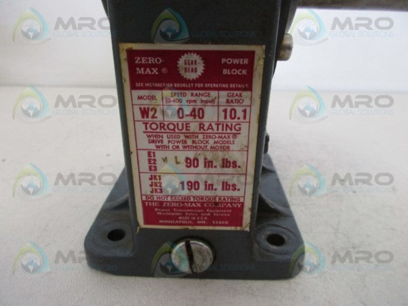ZERO MAX W2 0-40 10.1 POWER BLOCK (AS PICTURED)  UNMP