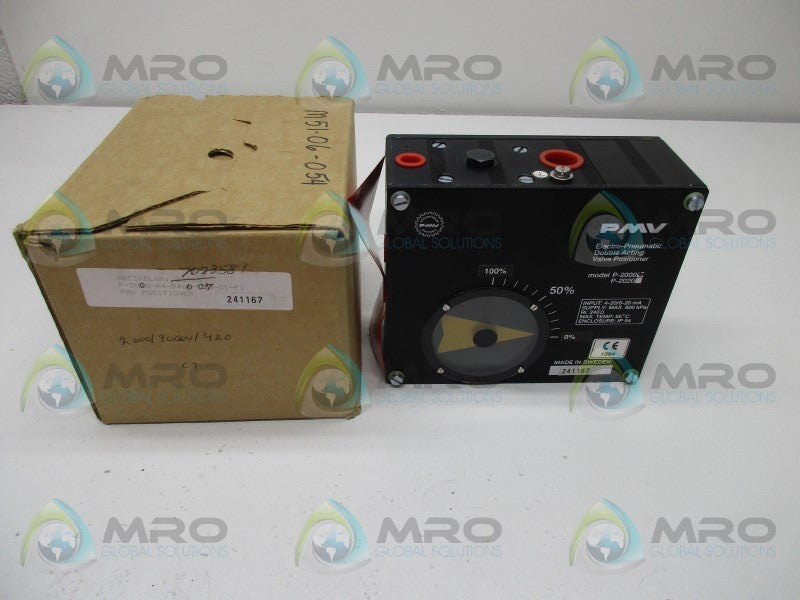 PMV P-2000 ELECTRO-PNEUMATIC DOUBLE ACTING VALVE POSITIONER  NSMP