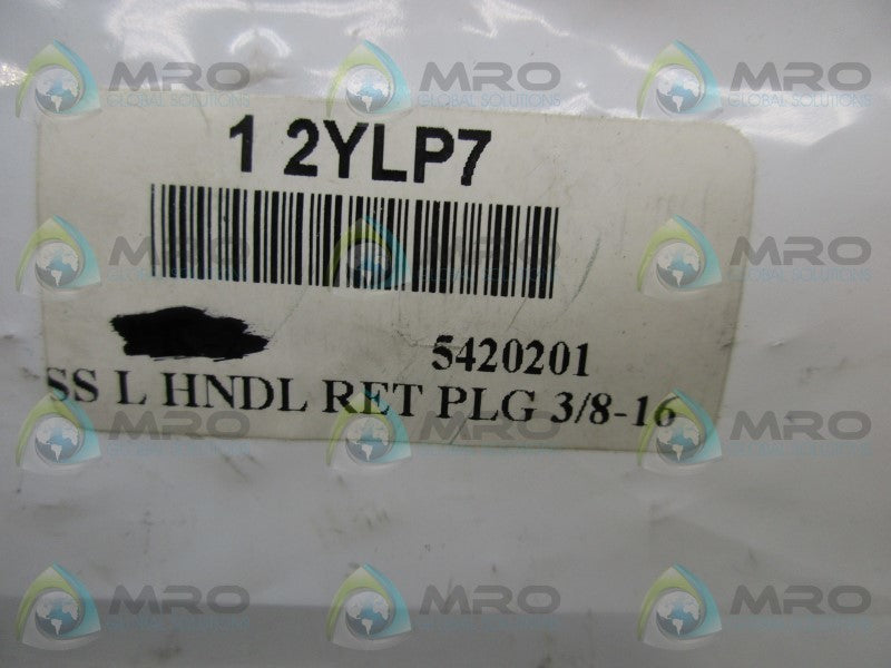 TECO PK-2 SS L HNDL RET PLG 3/8-16  NSNP