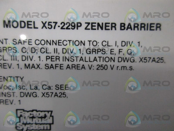 RONAN X57-229P ZENER BARRIER  UNMP