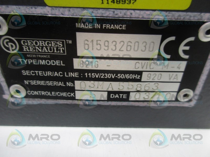 GEORGES RENAULT 8216-CVICM-4 PNEUMATIC SAS CONTROLLER  UNMP