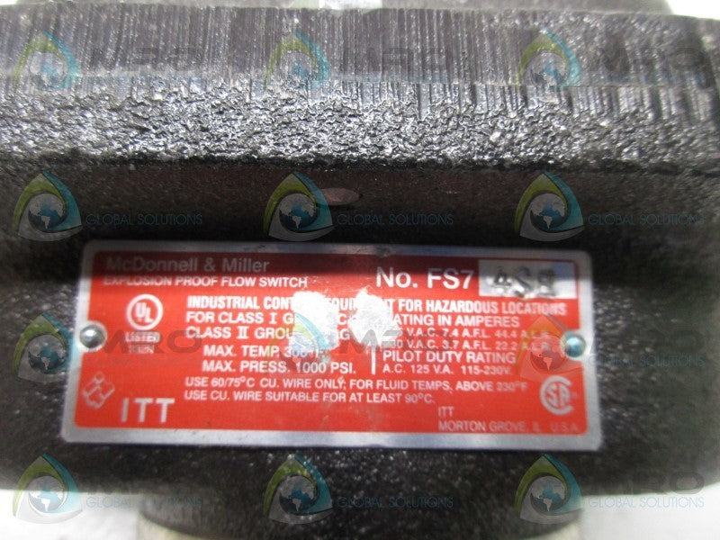 MCDONNELL & MILLER FS7-4SE FLOW SWITCH 1-1/4 NPT  NSMP