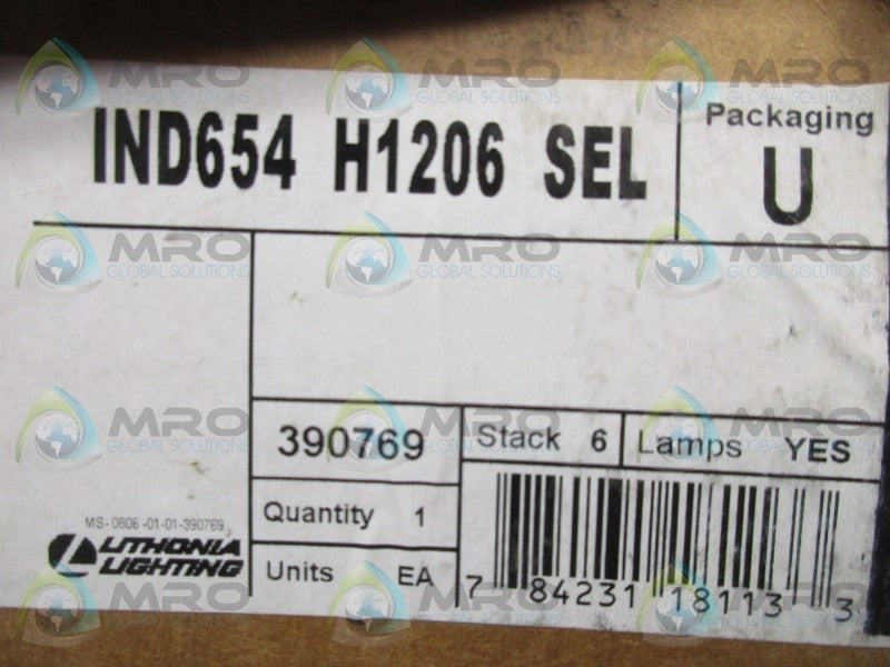 LITHONIA LIGHTING IND654-H1206-SEL SELF DIAGNOSTIC EMERGENCY LIGHT  NSMP