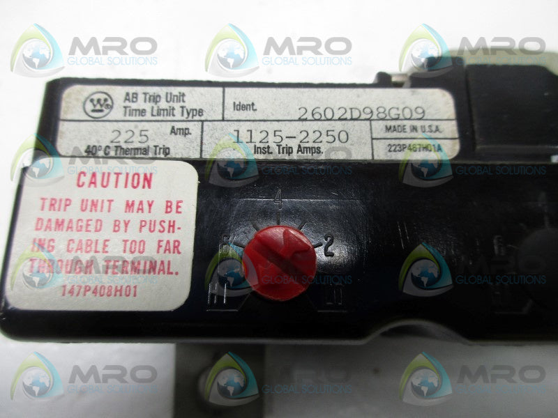 WESTINGHOUSE 2602D98G09 AB TRIP UNIT TIME LIMIT  NSMP