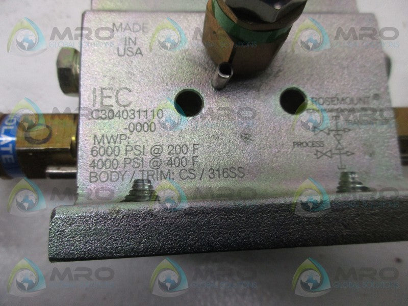 ROSEMOUNT C3404031110-0000 PRESSURE TRANSMITTER MANIFOLD  NSNP