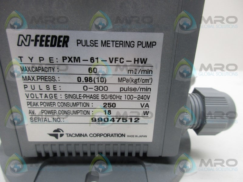 TACMINA PXM-61-VFC-HW PULSE METERING PUMP  NSMP