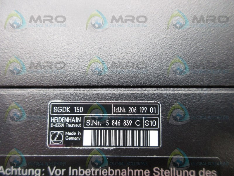 HEIDENHAIN SGDK 150 20619901 CONTROLLER  NSMP