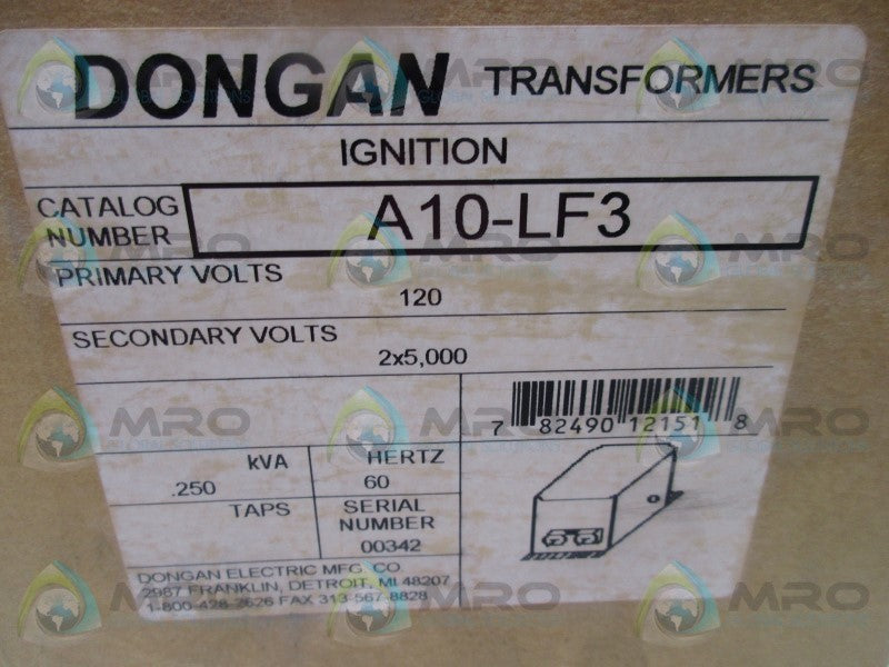DONGAN A10-LF3 IGNITION TRANSFORMER * FACTORY SEALED *