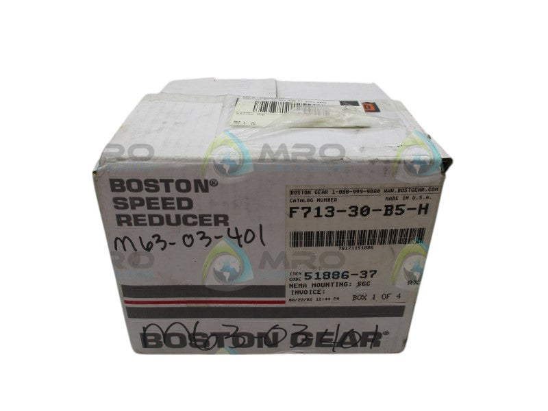 BOSTON GEAR F71330B5H GEAR REDUCER RATIO 30  NSMP