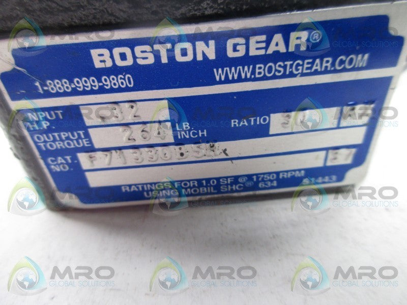 BOSTON GEAR F71330B5H GEAR REDUCER RATIO 30  NSMP