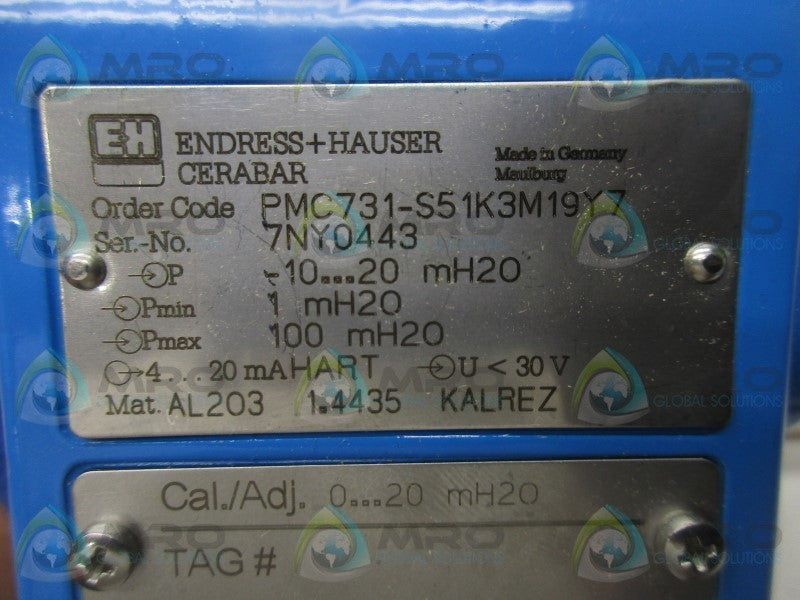 ENDRESS & HAUSER PMC731-S51K3M19Y7  NSMP