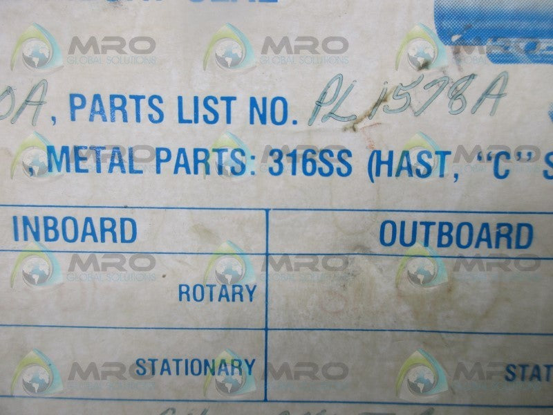 SEPCO PL1578A CARTRIDGE MOUNTED SEAL  NSMP