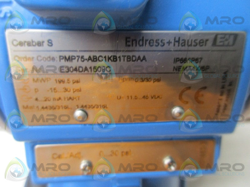 ENDRESS+HAUSER PMP75-ABC1KB1TBDAA PRESSURE TRANSMITTER  NSMP