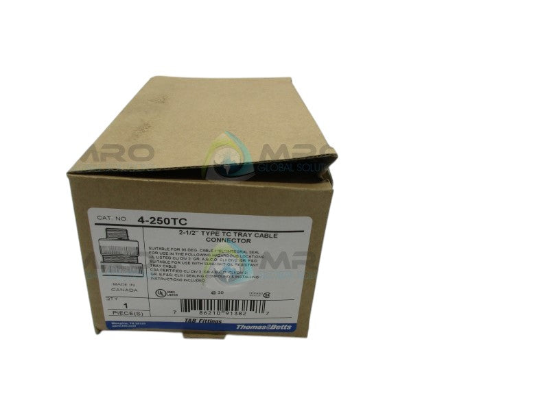 THOMAS & BETTS 4-250TC 2-1/2" TYPE TC TRAY CABLE CONNECTOR  NSMP