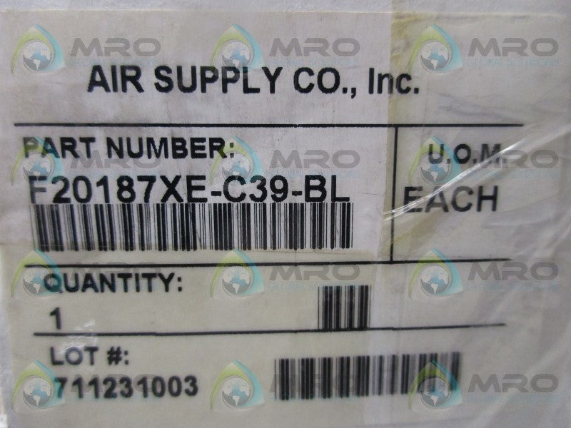 AIR SUPPLY CO. F20187XE-C39-BL FILTER  NSMP