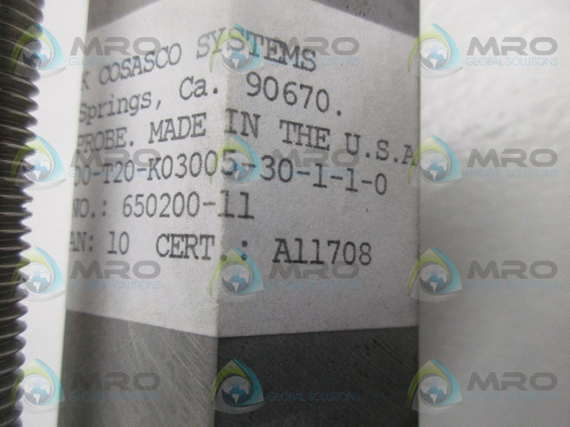ROHRBACK COSASCO 3500-T20-K03005-30-1-1-0 CORROSOMETER PROBE  NSNP