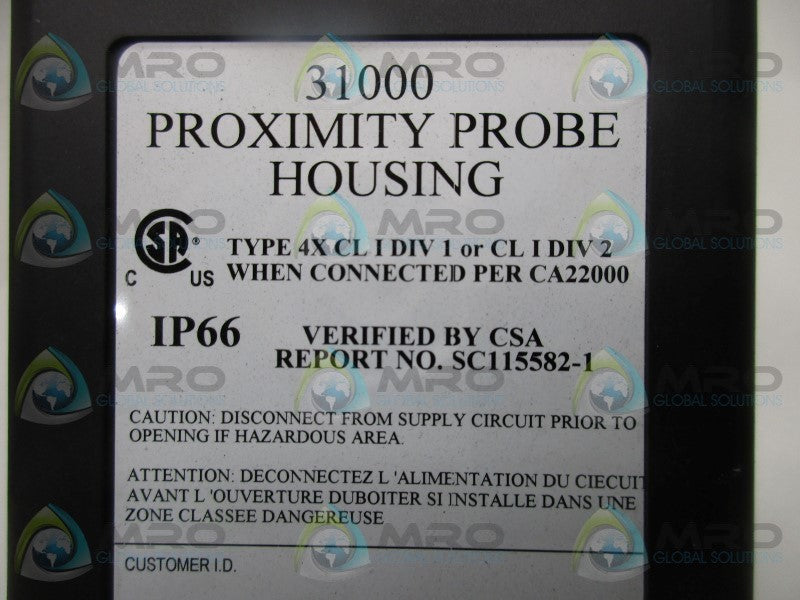 BENTLY NEVADA 31000-14-05-30-020-01-02 HOUSING  PROBE  NSMP