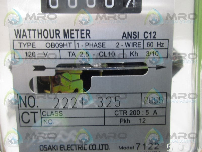 OSAKI 7122 WATTHOUR METER  NSMP