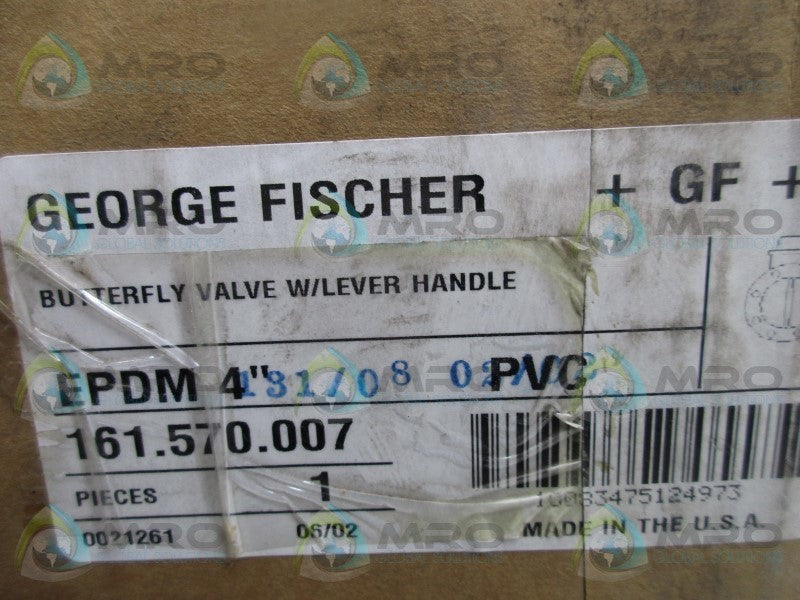 GEORGE FISCHER 161.570.007 BUTTERFLY VALVE W/ LEVER HANDLE  NSMP