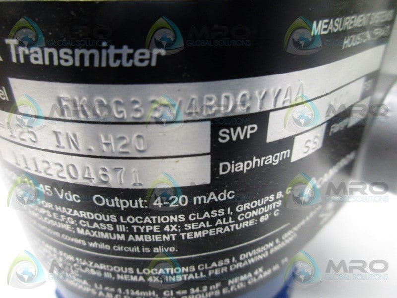 BARTON FKCG33V4BDCYYAA PRESSURE TRANSMITTER  NSMP