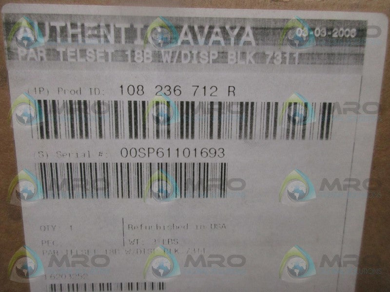 AVAYA 108236712R BLACK PHONE  NSMP