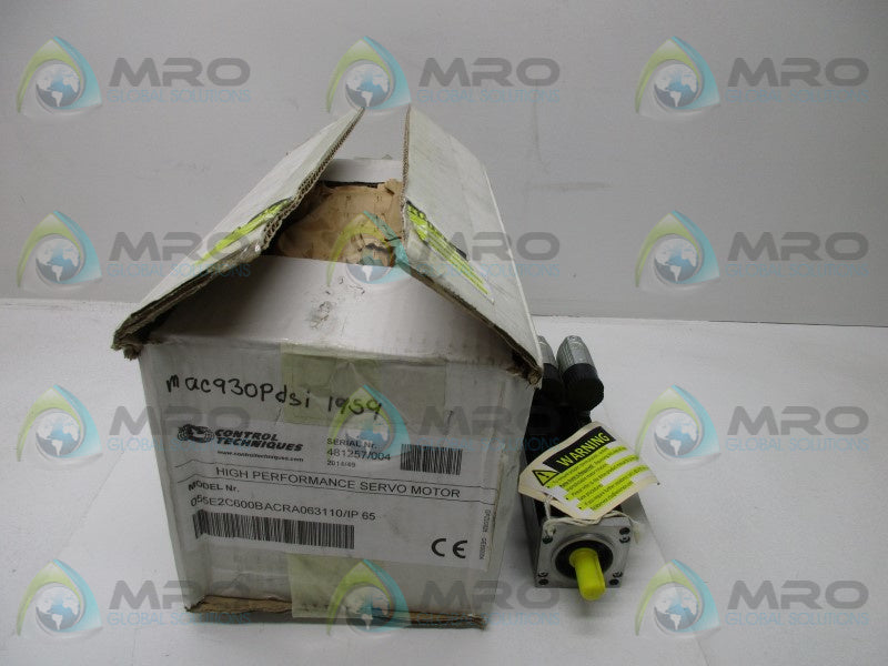 CONTROL TECHNIQUES 055E2C600BACRA063110 SERVO MOTOR  NSMP