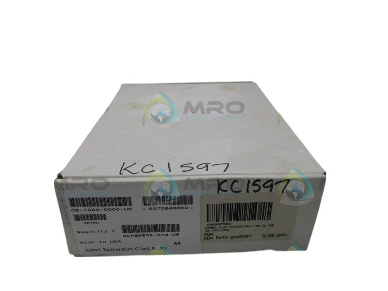 SYMBOL TECHNOLOGIES CB-1000-0000-US WIRELESS LAN CLIENT BRIDGE  NSMP